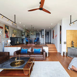 Dakota Designer Fans Iconic Fan Co. Brushed Chrome + Teak