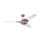 Torsion Designer Fans Modern Fan Co. 138cm (52") Bright Nickel + White