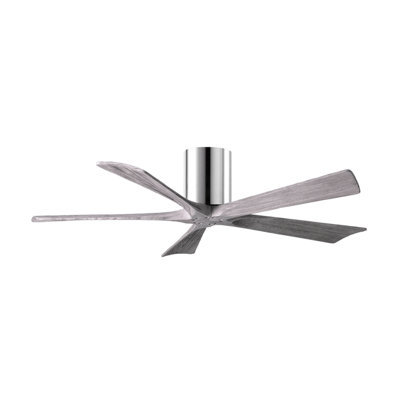 Irene - 5H Designer Fans Matthews Fans 107cm (42") Polished Chrome Barn Wood